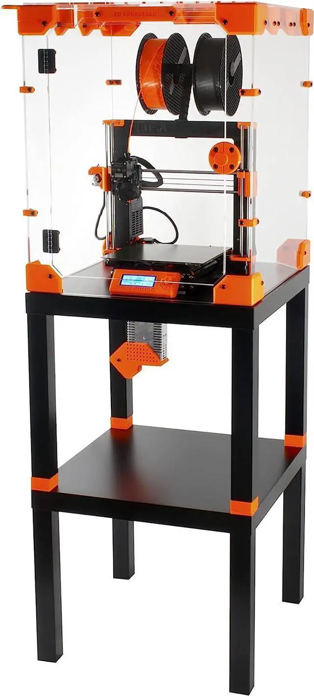 Alt view image 2 of 7 - 3D SOURCERER Universal 3D Printer Enclosure 5mm Plexiglass Kit [540x540x620mm Inner Volume] IKEA Lack PRUSA MK3S/Creality Ender 3/5 Pro | Fire & Dust Proof Constant Temperature Protective Tent Cover