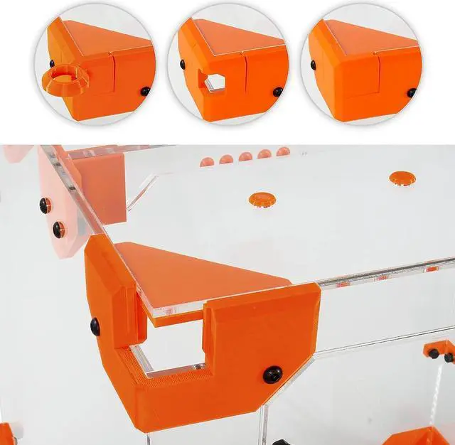 Alt view image 7 of 7 - 3D SOURCERER Universal 3D Printer Enclosure 5mm Plexiglass Kit [540x540x620mm Inner Volume] IKEA Lack PRUSA MK3S/Creality Ender 3/5 Pro | Fire & Dust Proof Constant Temperature Protective Tent Cover
