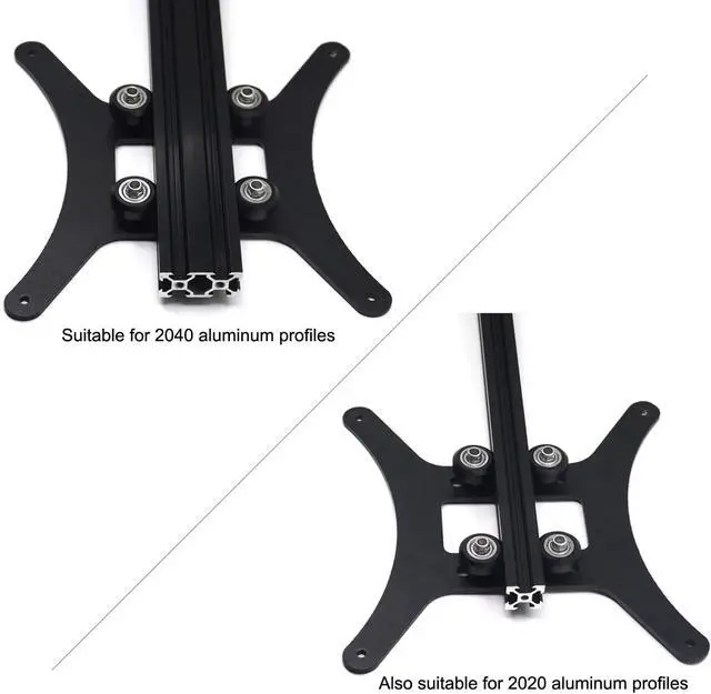 Alt view image 2 of 7 - Modular Y Carriage Plate Upgrade Kit for 2040V Aluminum Profile for 3D Printer