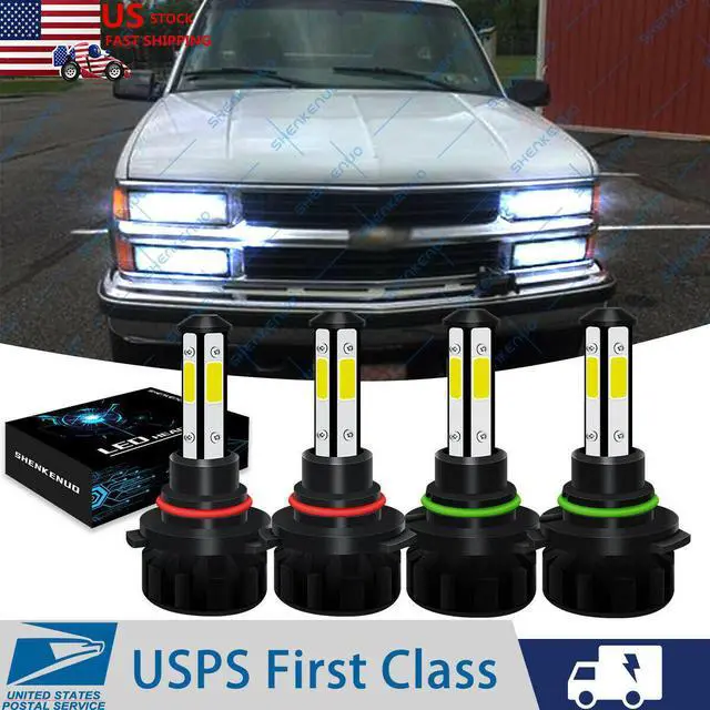 Main image of For  C/K Pickup Silverado Suburban Tahoe 1994-1998 - 4X LED Headlights Bulb