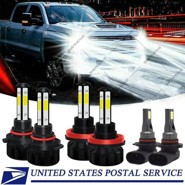 Main image of For Ford F 150 2015-2020 Front LED Headlight High/Low Beam+Fog Light Bulbs 6000K