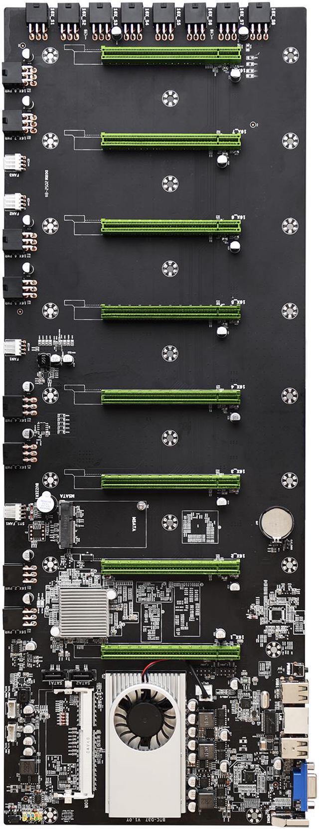 BTC-D37 Miner Motherboard CPU Set 8 Video Card Slot DDR3 Memory