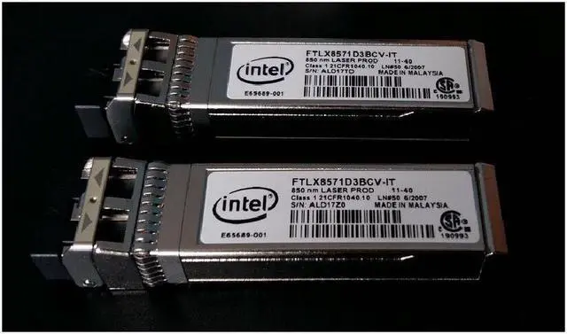 Alt view image 2 of 6 - X520-DA2 Intel 82599ES 10Gbps Dual Port PCI-E E10G42BTDA Ethernet Server Adapter with two INTEL E10GSFPSR FTLX8571D3BCV-IT SFP+SR 10G/1G  Transceivers for X710 X520