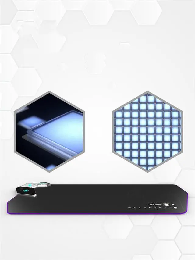 Alt view image 3 of 7 - Alienware 2022 North American LCS Competition Exclusive Edition  800×300 Illuminated Gaming Mouse Pad Keyboard Desk Pad 45W  PD 3.0 & Wireless Charging TL test