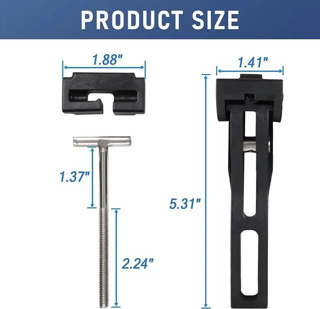 Alt view image 3 of 6 - Truck Tonneau Cover Replacement and Accessories Parts Kit for Hard and Soft Truck Bed Covers Including Diamond Nut, T-Bolt and Tonneau Cover Clamps