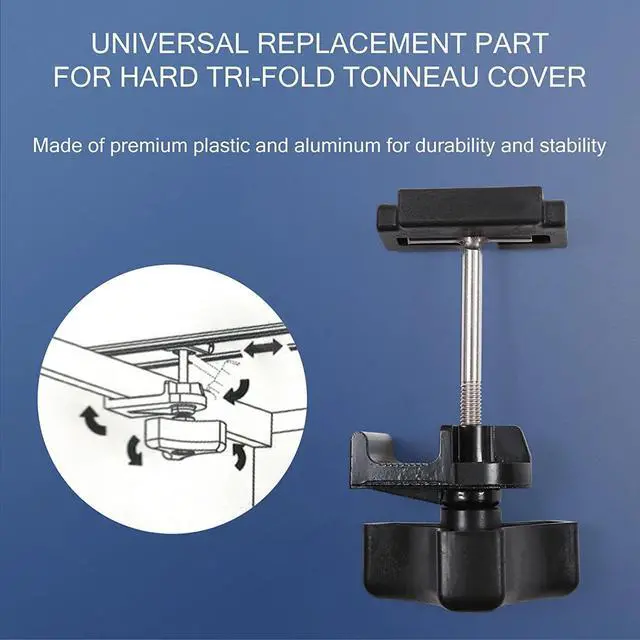 Alt view image 2 of 6 - Truck Tonneau Cover Replacement and Accessories Parts Kit for Hard and Soft Truck Bed Covers Including Diamond Nut, T-Bolt and Tonneau Cover Clamps