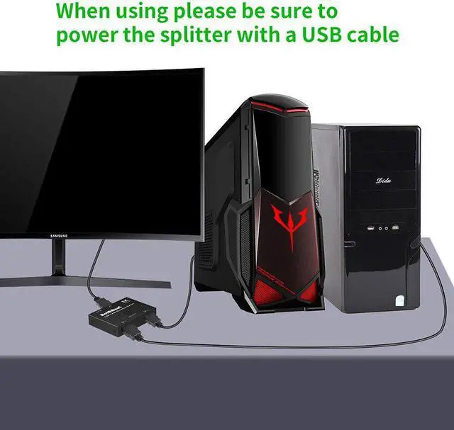 Alt view image 2 of 5 - switch displayport Switch splitter 8K Displayport 1.4 Bi-direction DP Switch Selector box 1X2 DP 2X1 4K@120Hz 8K@30Hz