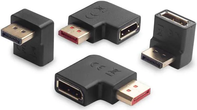 Alt view image 5 of 5 - 90-degree Displayport cable adapter Dp male to female left right angled Displayport cable Upward downward displayport adapter
