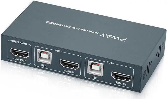 Alt view image 5 of 5 - KVM Switch 2 Port 4K*2K@30Hz USB Switch KVM VGA Switcher Splitter Box for Keyboard Mouse KVM Switch VGA