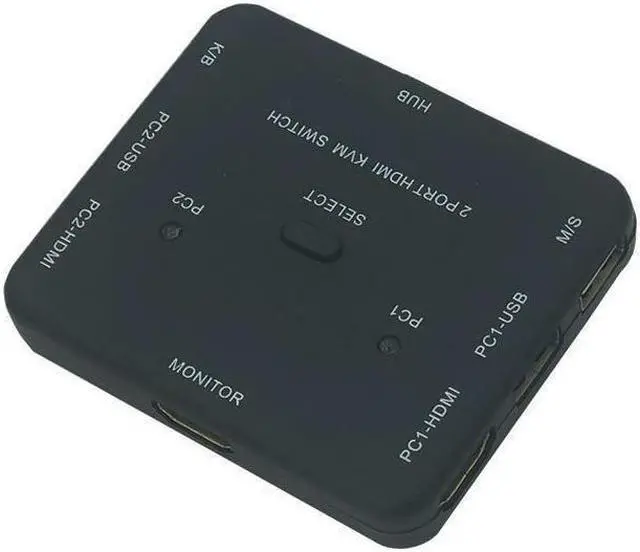 Alt view image 6 of 6 - HDmatters USB HDMI KVM Switcher 2-port 4K HDMI USB Mouse&keyboard monitor selector sharing HDMI Switch KVM with usb