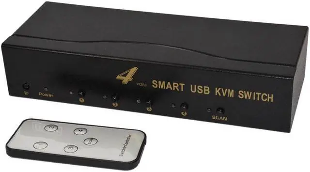 Alt view image 5 of 6 - 4 Port USB Kvm Switch VGA Splitter Schalter Adapter Drucker Verbinden Tastatur Maus 4 Computer Verwenden 1 Monitor with cable