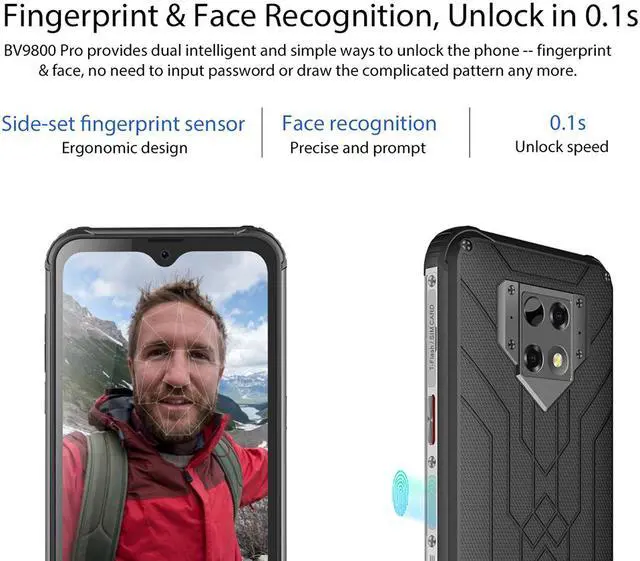 Alt view image 7 of 7 - Blackview BV9800 Pro Global First Thermal imaging Smartphone Helio P70 Android 9.0 6GB+128GB Waterproof 6580mAh Mobile Phone