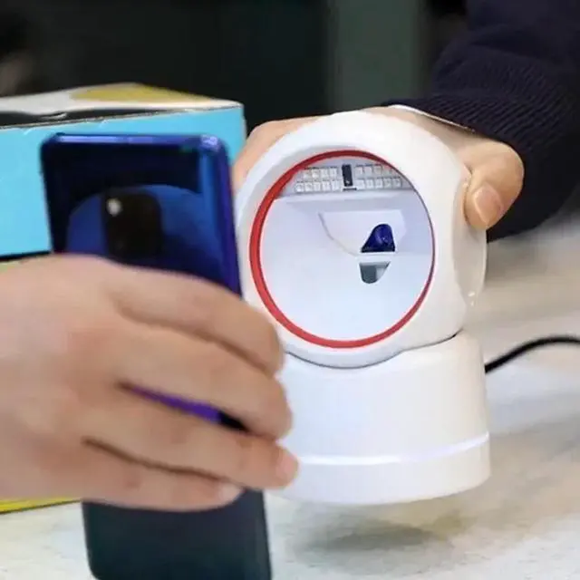 Alt view image 4 of 6 - Honeywell HF680-R0-2USB-G 2D Desktop Area-imaging Barcode Scanner with USB Cable-White