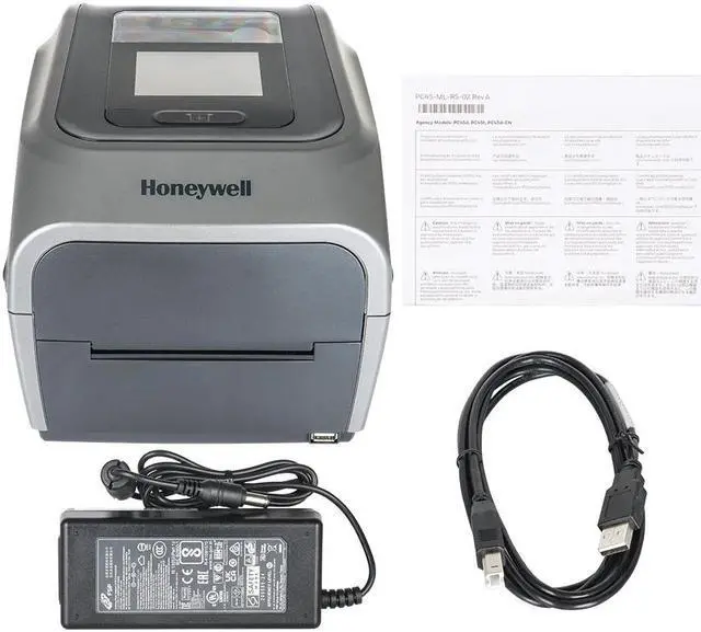 Alt view image 7 of 7 - Honeywell PC45T000000300 300dpi Direct Thermal and Thermal Desktop Printer Barcode Label Printer USB Interface