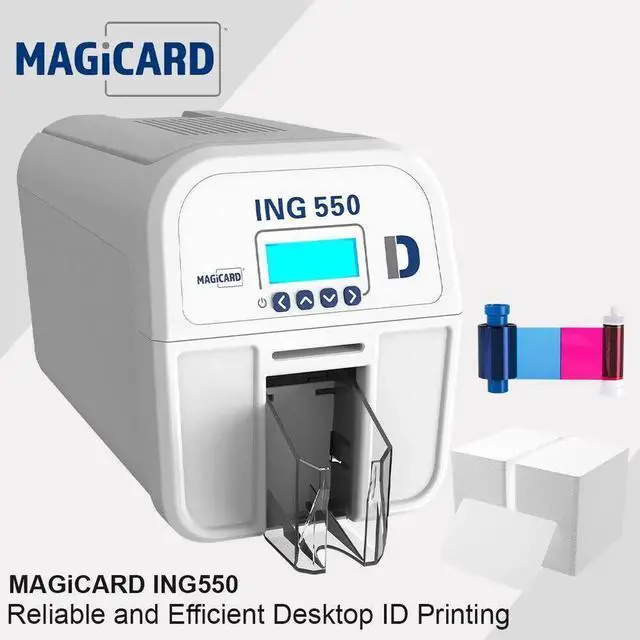 Main image of MagicardI NG550 Single Side ID Card Magicard Printers + MZ300YMCKO Color Ribbon Single Side