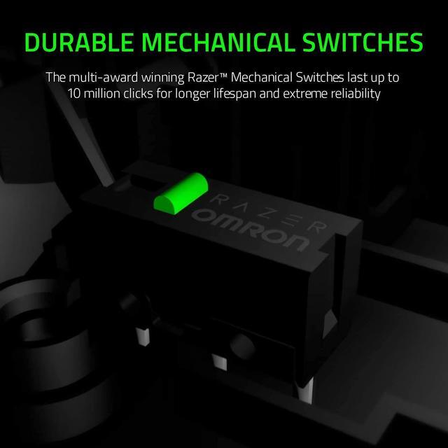 Alt view image 4 of 5 - Razer DeathAdder Essential Gaming Mouse: 6400 DPI Optical Sensor - 5 Programmable Buttons - Mechanical Switches - Rubber Side Grips - Mercury White