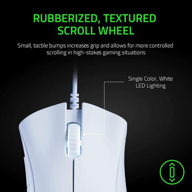 Alt view image 5 of 5 - Razer DeathAdder Essential Gaming Mouse: 6400 DPI Optical Sensor - 5 Programmable Buttons - Mechanical Switches - Rubber Side Grips - Mercury White