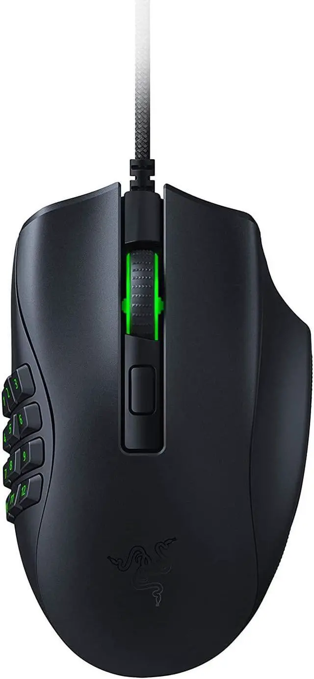 Main image of Razer Naga X Wired MMO Gaming Mouse: 18K DPI Optical Sensor - 16 Programmable Buttons - 2nd-gen Razer Optical Switch - Chroma RGB Lighting - Classic Black