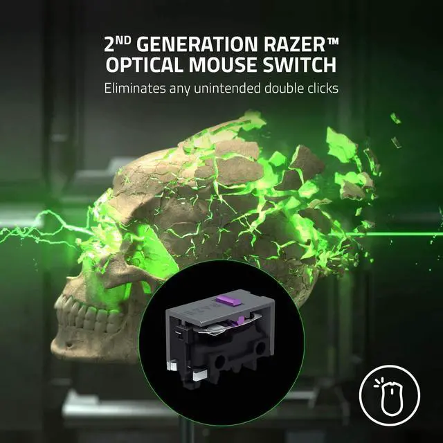 Alt view image 4 of 7 - Razer DeathAdder V2 Pro Wireless Gaming Mouse: 20,000 DPI Optical Sensor - 8 Programmable Buttons - 3X Faster Than Mechanical Optical Switch - Chroma RGB Lighting - 70 Hr Battery Life - Classic Black