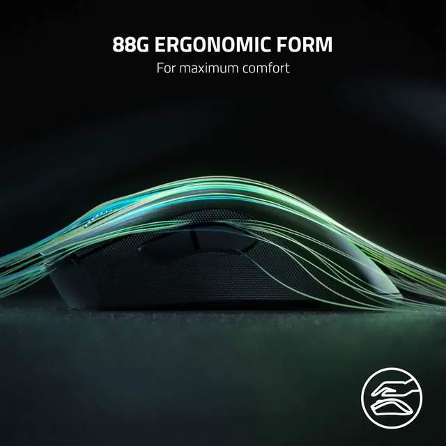 Alt view image 5 of 7 - Razer DeathAdder V2 Pro Wireless Gaming Mouse: 20,000 DPI Optical Sensor - 8 Programmable Buttons - 3X Faster Than Mechanical Optical Switch - Chroma RGB Lighting - 70 Hr Battery Life - Classic Black