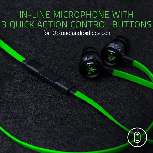 Alt view image 5 of 5 - Razer Hammerhead Pro V2 Earbuds: Custom-Tuned Dual-Driver Technology - In-Line Mic & Volume Control - Aluminum Frame