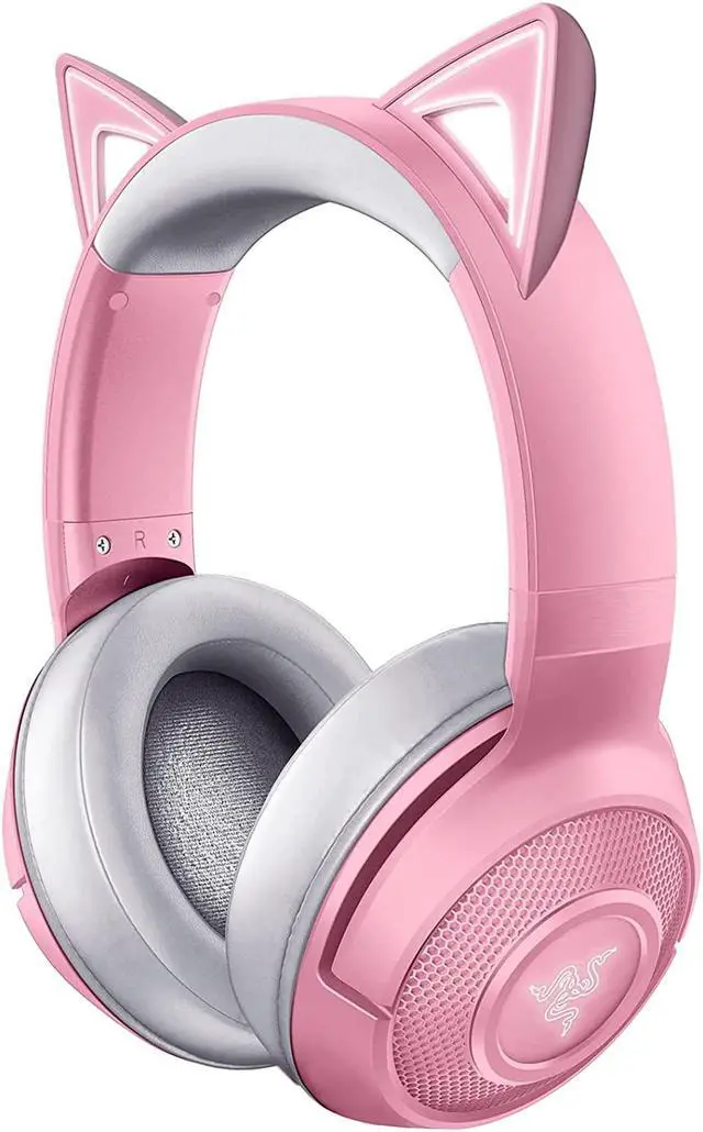 Main image of Razer Kraken BT Kitty Edition: Bluetooth 5.0-40ms Low Latency Connection - Custom-Tuned 40mm Drivers - Beamforming Microphone - Powered by Razer Chroma - Quartz Pink