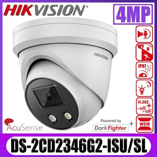 Hikvision DS-2CD2346G2-ISU/SL 4 MP AcuSense Light and Audible Warning Fixed Turret Network Camera 2.8mm Lens IP / Network Cameras - Newegg.com