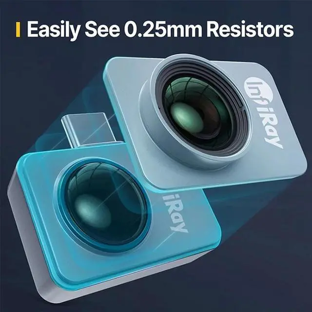Alt view image 7 of 7 - InfiRay P2 Pro Thermal Imager PCB Circuit Industrial Heating Test Night Vision 256X192 For iphone Phone Type-C ,Compatible with iphone 15,Without macro lens