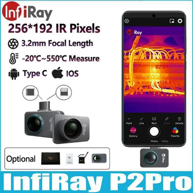 Alt view image 2 of 7 - InfiRay P2 Pro Thermal Imager PCB Circuit Industrial Heating Test Night Vision 256X192 For Android Phone Type-C ,Not compatible with iphone 15
