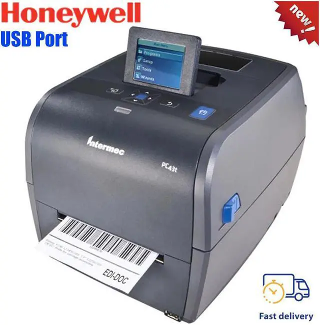 Alt view image 3 of 7 - Intermec PC43TA00100301 PC43t Desktop Barcode Printer