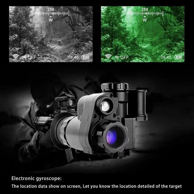 Alt view image 7 of 7 - NVG10 1920x720p Hunting Digital Range 300m WIFI Monocular Night Vision for Hunting Observation (with Mount )
