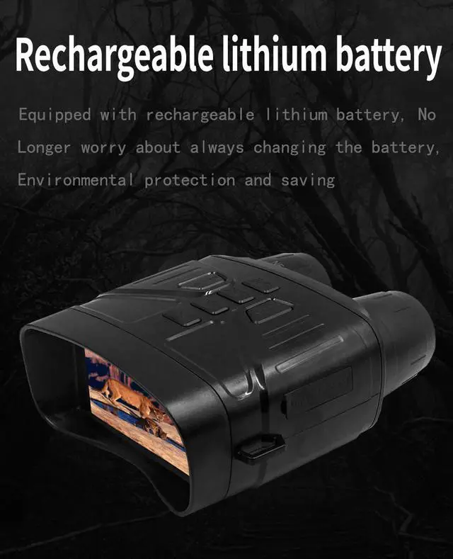 Alt view image 2 of 7 - NV4000 4K 3inch Infared Digital Night Vision Binoculars for Scouting 5x Zoom Day and Night Vision Goggles Telescope for Hunting