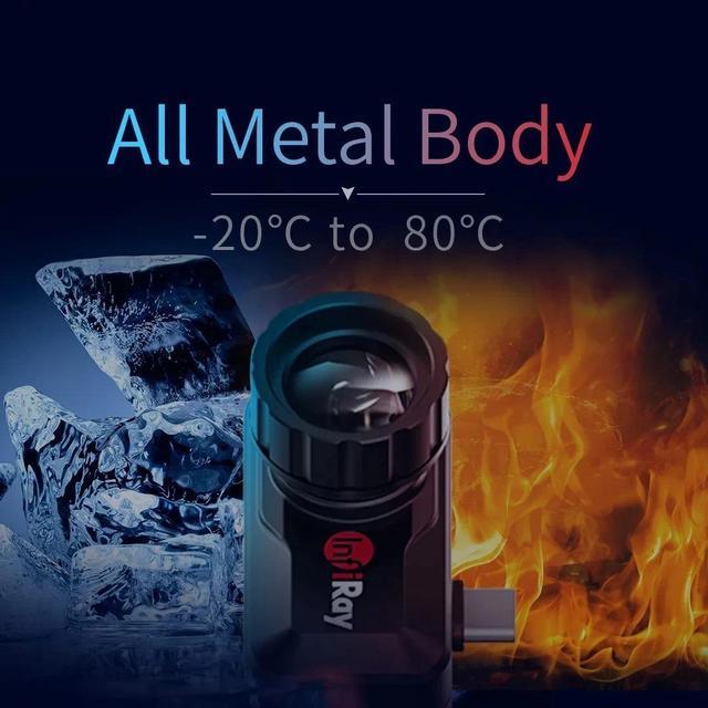 Alt view image 5 of 7 - InfiRay T3 Thermal Imager Camera Mobile Phone Xinfrared Infrared Camera with Handle and Laser for Type-C Android