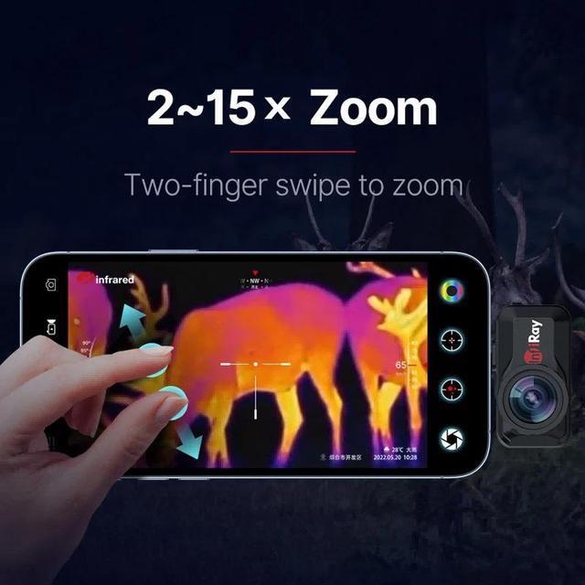 Alt view image 4 of 7 - InfiRay T3 Thermal Imager Camera Mobile Phone Xinfrared Infrared Camera with Handle and Laser for Type-C Android