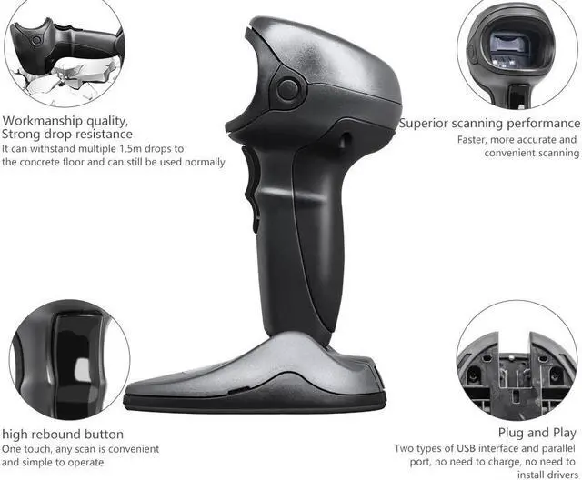 Alt view image 3 of 6 - DS9808-SR00007NNWR 2D Barcode Scanner QR Code Reader with USB Cable