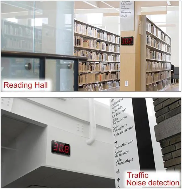 Alt view image 5 of 7 - Sndway SW-525A 130dB Wall Mounted Fast Response Sound Noise Level Meter Noise Decibel Meter