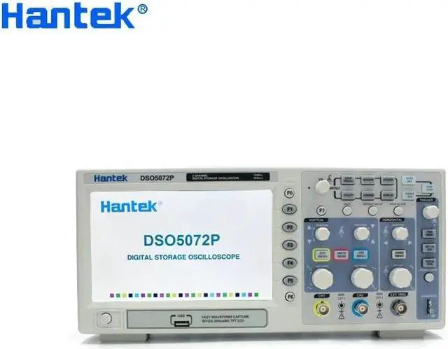 Alt view image 2 of 5 - Hantek DSO5072P Digital Oscilloscope 70mhz 1gsa/s 2ch 40k 7" tft Signal Waveform Real Time Sample Rate 7' Display WVGA 800x480