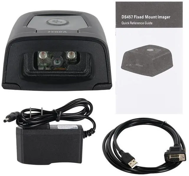 Alt view image 7 of 7 - Ze,bra DS457-HD20009 Fixed Mount High-Density 1D/2D Barco,de Scann,er + USB Cable