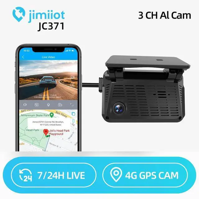Main image of Jimilot JC371 4G Wifi AI DashCam ADAS 3 Channes Live Video GPS Tracking Free APP