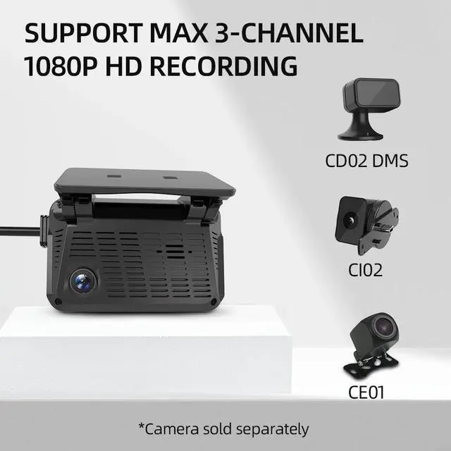 Alt view image 6 of 7 - Jimi JC371 4G AI DashCam 3 Channels Live Video Real Time GPS Tracking Free APP