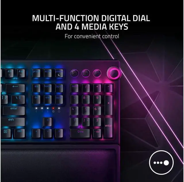 Alt view image 5 of 7 - Razer BlackWidow V3 Pro Mechanical Wireless Gaming Keyboard: Yellow Mechanical Switches - Linear & Silent - Chroma RGB Lighting - Doubleshot ABS Keycaps - Transparent Switch Housing - Bluetooth/2.4GHz