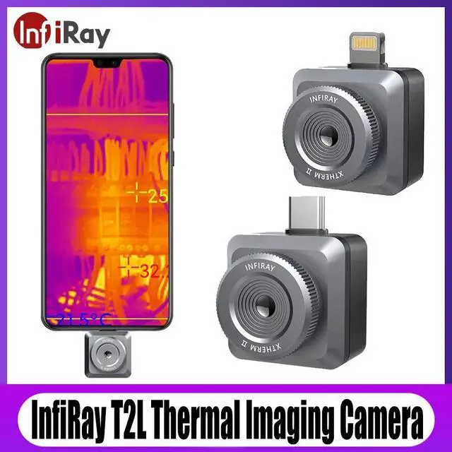Alt view image 2 of 7 - InfiRay Thermal Imager T2L PCB Circuit Fault Testing Tool Thermometer Mobile Thermal Camera for iPhone iOS (Without handle bracket)