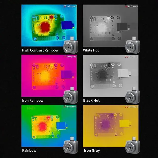 Alt view image 7 of 7 - InfiRay Thermal Imager T2L PCB Circuit Fault Testing Tool Thermometer Mobile Thermal Camera for iPhone iOS (Without handle bracket)
