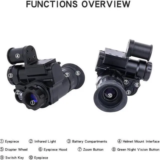 Alt view image 5 of 5 - NVG10 1920x720p Hunting Digital Range 300m WIFI Monocular Night Vision for Hunting Observation (with Mount )