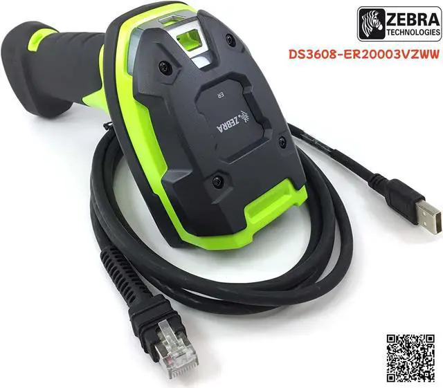Main image of DS3608-ER20003VZWW Barcode Scanner 2D Ultra-Rugged Handheld Bar Code Reader USB Cable Kit