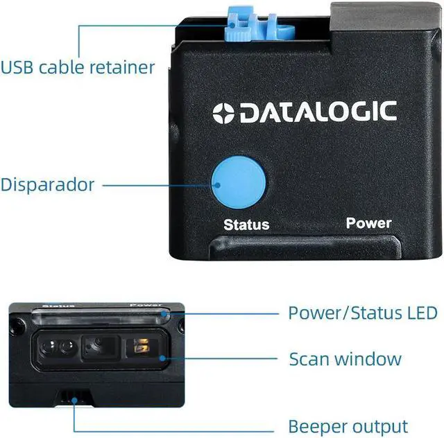 Alt view image 6 of 6 - USB Bar Code Reader Gryphon GFS4520-BK-WHT 1D/2D Fixed Modules Barcode Scanner