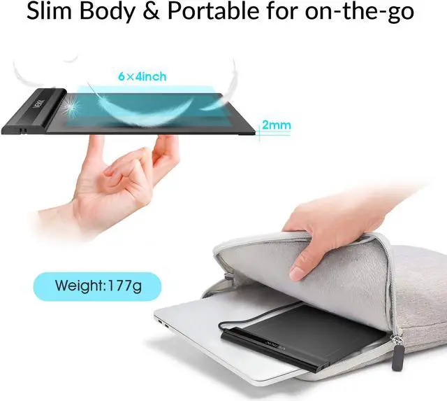 Alt view image 6 of 7 - VEIKK S640 V2 Graphics Drawing Tablet 6x4 inch OSU Pen Tablet with Battery-Free Stylus for Android, Windows and Mac OS (8192 Level Pressure)