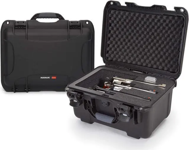 Alt view image 3 of 12 - Nanuk 918 Case with custom foam insert for 3 revolvers SOCOM Black