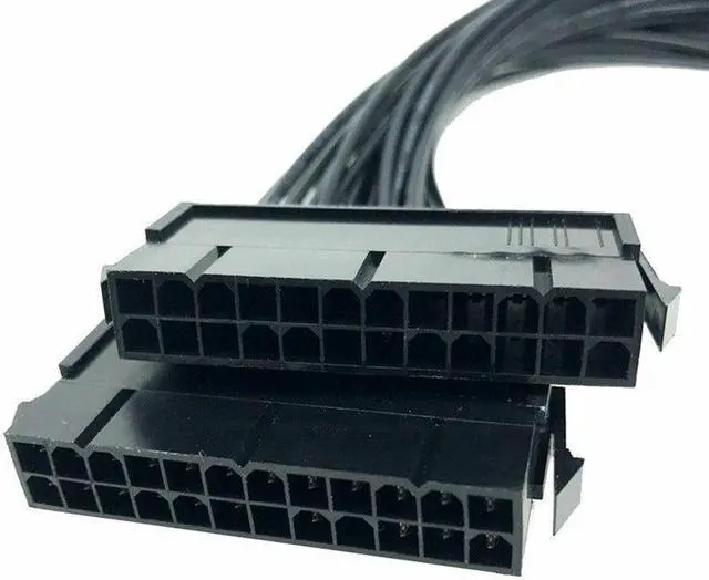 Alt view image 6 of 6 - Dual PSU Power Supply 24-pin ATX Motherboard Mainboard Adapter Connector US SHIP