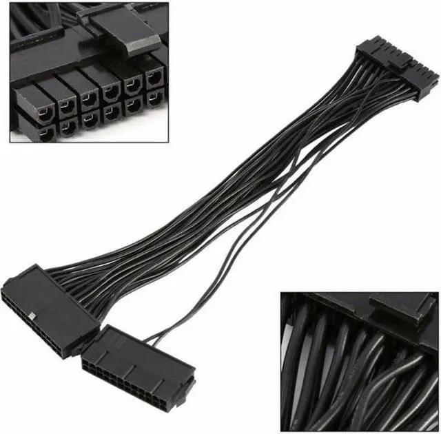 Main image of Dual PSU Power Supply 24-pin ATX Motherboard Mainboard Adapter Connector US SHIP